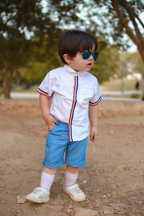 Boys Dress Suit Shirt Shorts Preppy Style Summer Kids - Temu